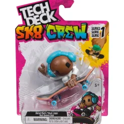 TECH DECK Vehículos Y Circuitos*- Sk8 Crew - Fingerboard + Figura (Varios modelos)