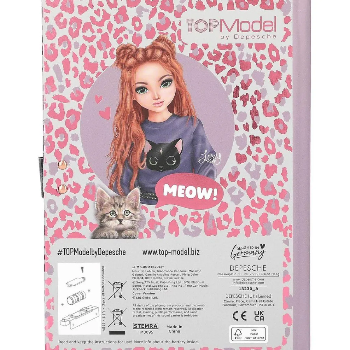 DEPESCHE Estilo De Vida*Top Model - Diario con código y sonido rebel kitty