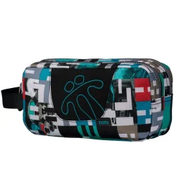 TOTTO Material Escolar*- Estuche escolar 2 compartimentos Escuadra Sprayl