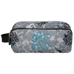 TOTTO Material Escolar*- Estuche escolar 3 compartimentos Agapec Newspaper