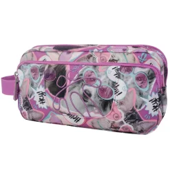 TOTTO Material Escolar*- Estuche escolar 3 compartimentos - Mascotas divertidas