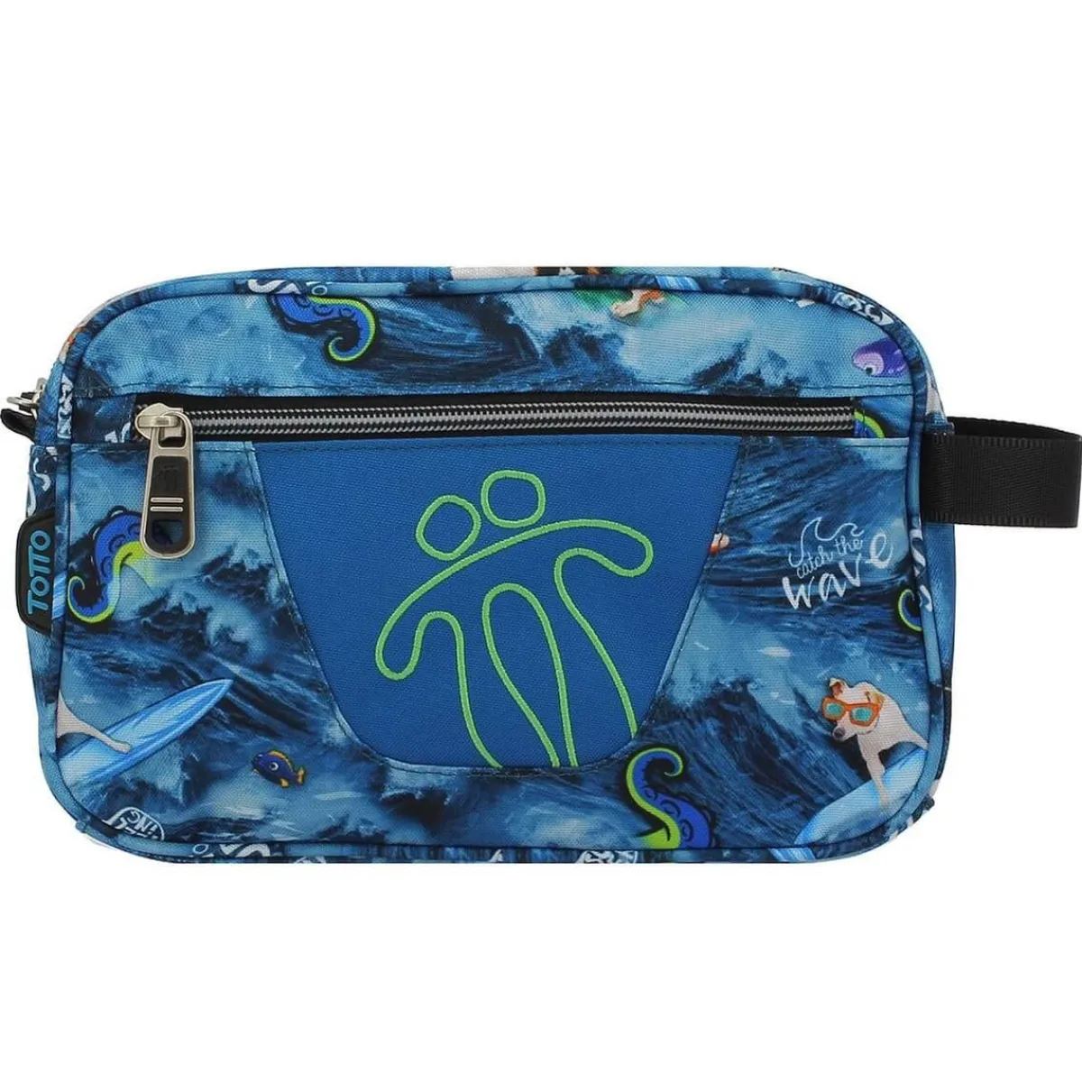 TOTTO Material Escolar*- Estuche escolar 2 compartimentos Plastilina - Océano