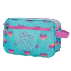 TOTTO Material Escolar*- Estuche escolar 2 compartimentos Plastilina multicolor Corazones