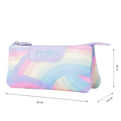 TOTTO Material Escolar*- Estuche escolar arcoíris Tablero