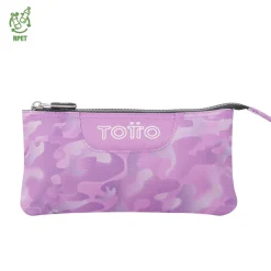 TOTTO Material Escolar*- Estuche escolar camuflaje rosa Tablero