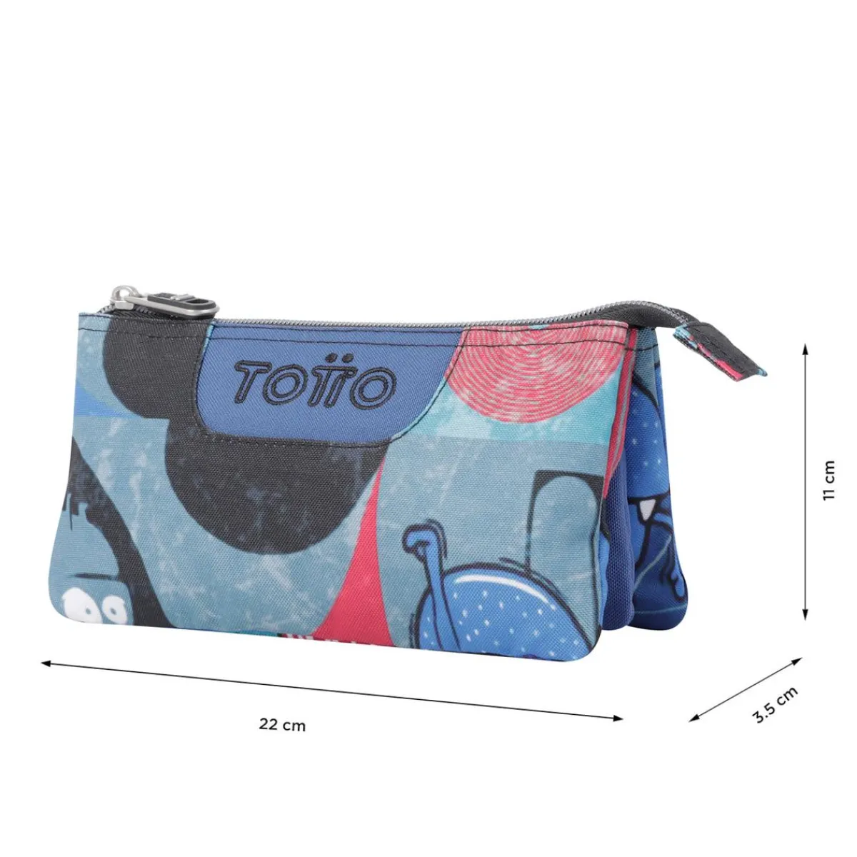 TOTTO Material Escolar*- Estuche escolar cyber monstruos Tablero