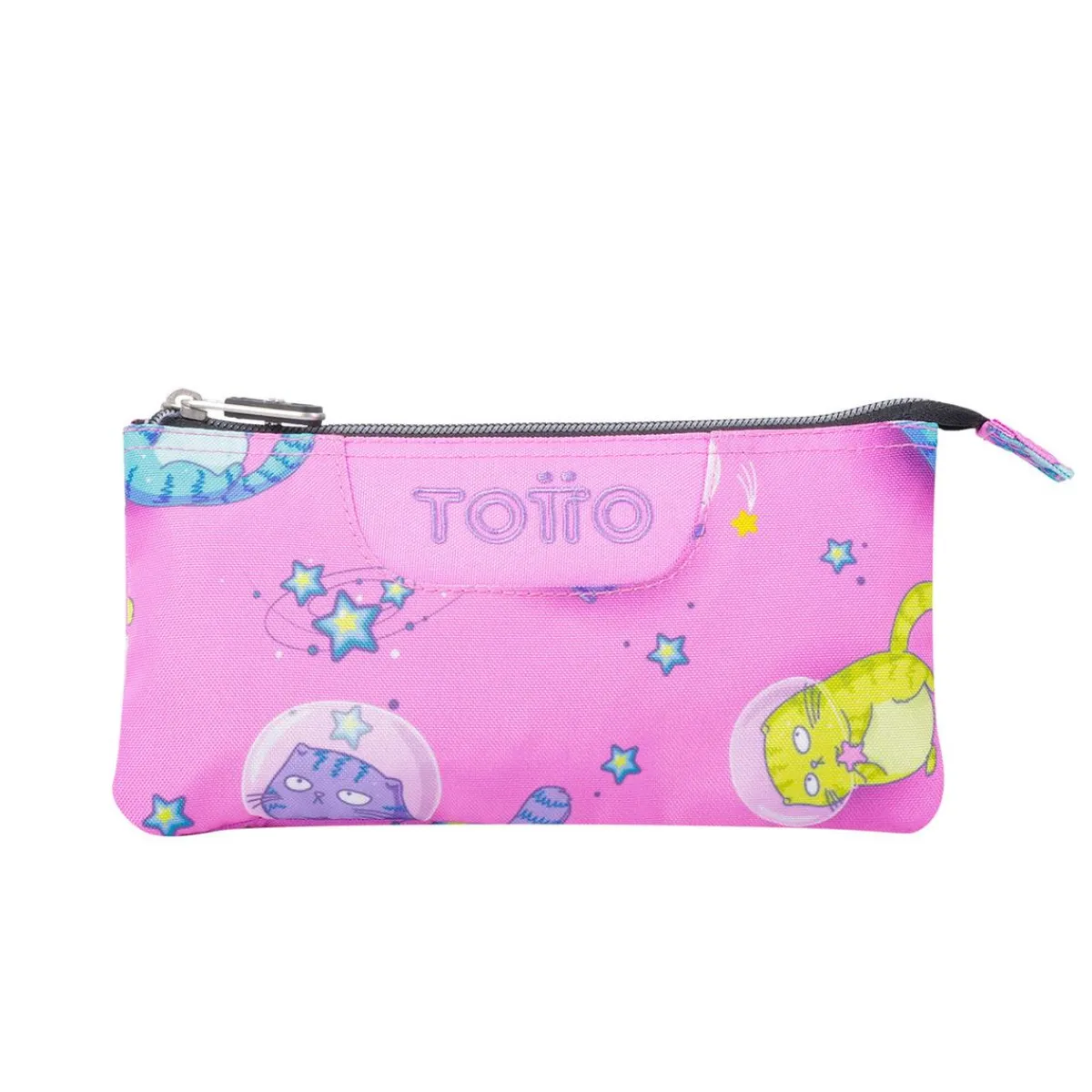 TOTTO Material Escolar*- Estuche escolar gatos astronautas Tablero