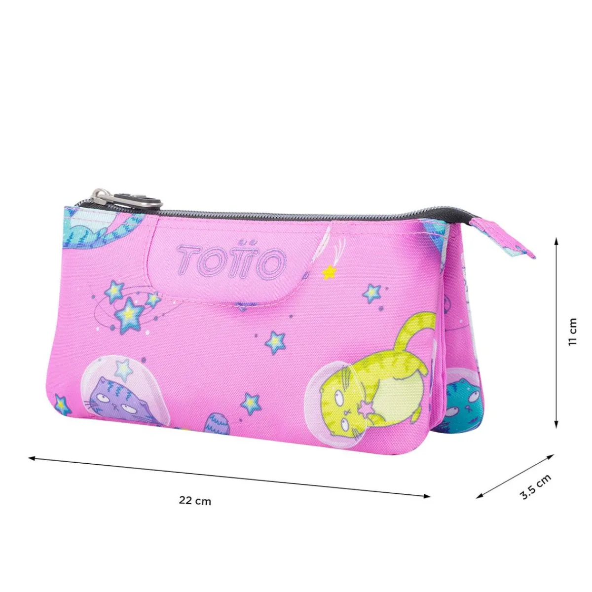 TOTTO Material Escolar*- Estuche escolar gatos astronautas Tablero