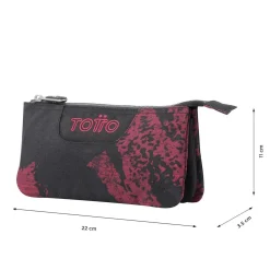 TOTTO Material Escolar*- Estuche escolar tiza roja Tablero