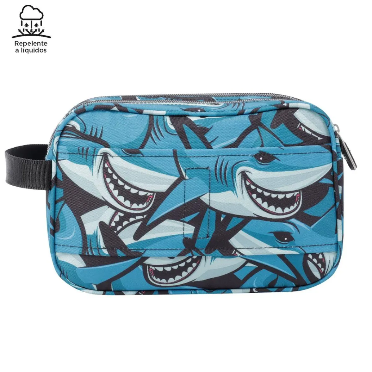 TOTTO Material Escolar*- Estuche escolar tres compartimentos tiburones Plastilina