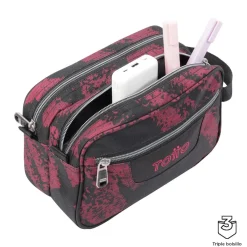 TOTTO Material Escolar*- Estuche escolar tres compartimentos tiza roja Plastilina