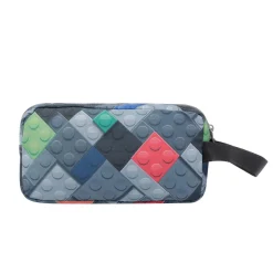 TOTTO Material Escolar*- Estuche escolar tres compartimentos bloques Agapec