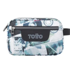 TOTTO Material Escolar*- Estuche escolar tres compartimentos postales y casetes Plastilina