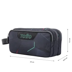 TOTTO Material Escolar*- Estuche escolar tres compartimentos fractal Agapec