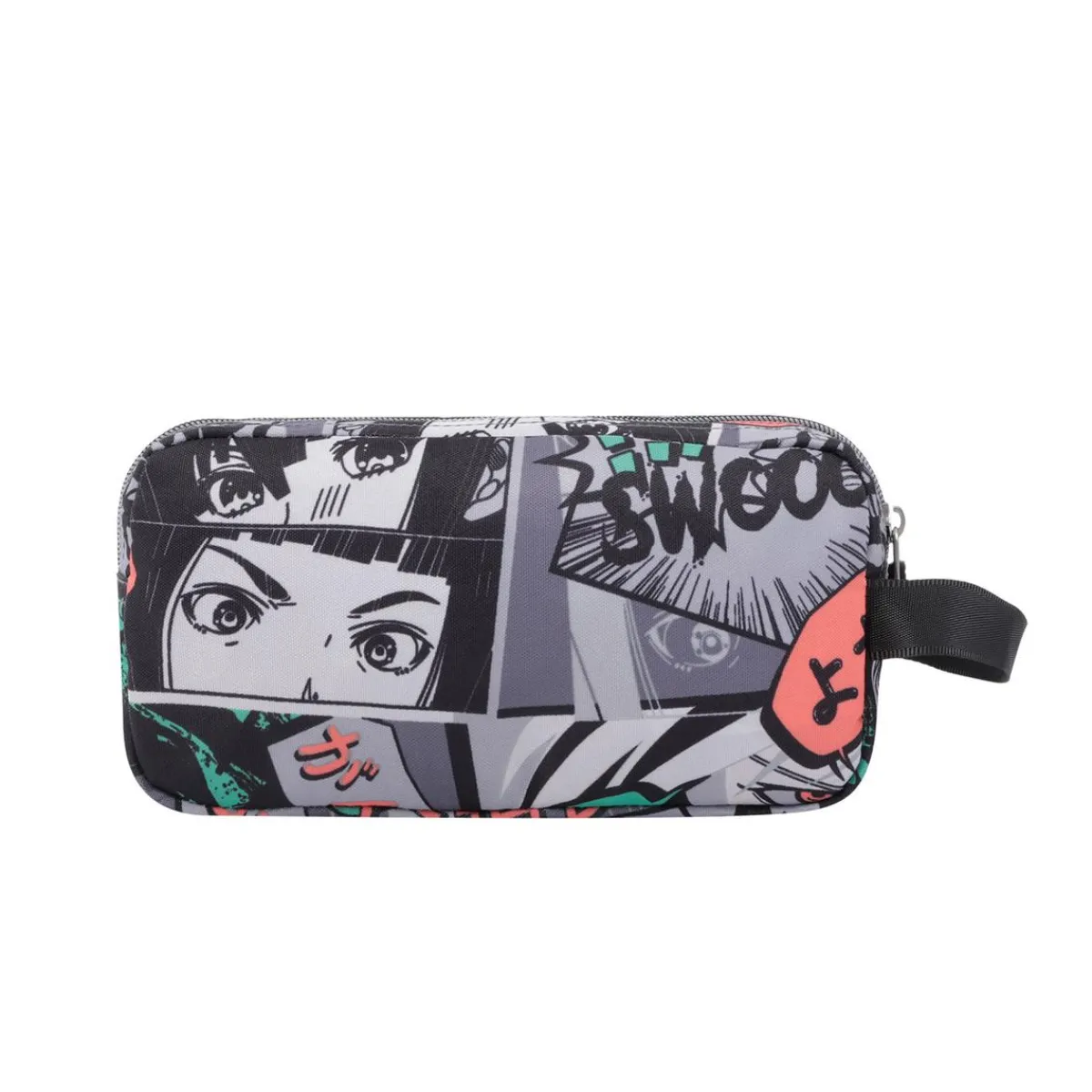 TOTTO Material Escolar*- Estuche escolar tres compartimentos manga Agapec