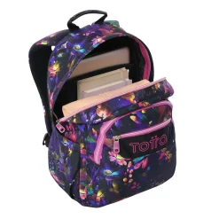 TOTTO Material Escolar*- Mochila Acuareles Flower Galaxy