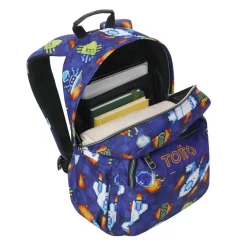 TOTTO Material Escolar*- Mochila Acuareles Space Blue