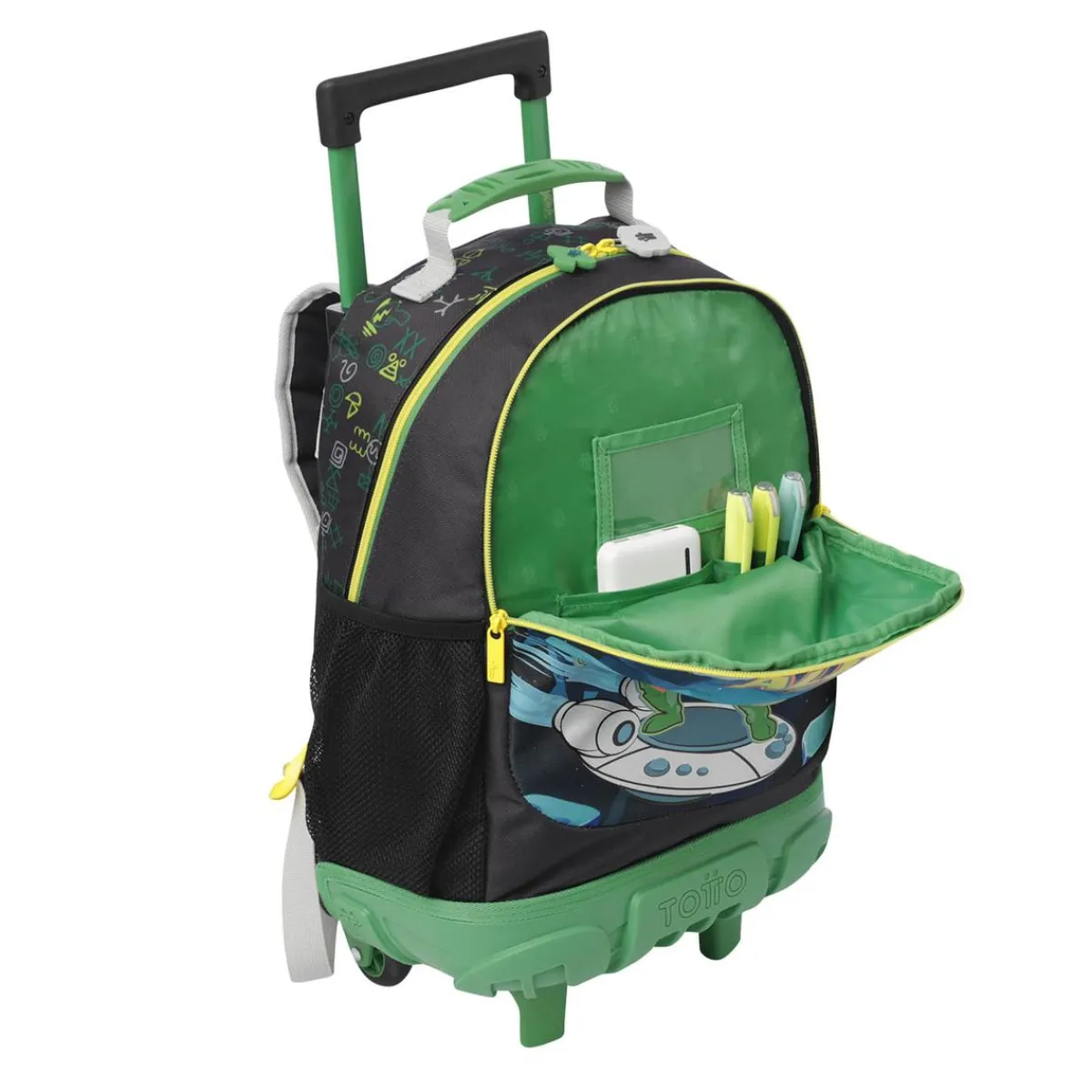 TOTTO Material Escolar*- Mochila con ruedas Alien Cosmic M