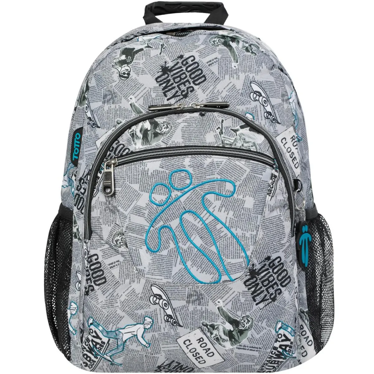 TOTTO Material Escolar*- Mochila escolar adaptable a carro Acuareles Newspaper