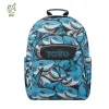 TOTTO Material Escolar*- Mochila escolar adaptable a carro tiburones Acuareles