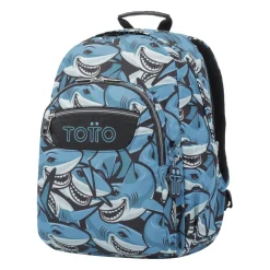 TOTTO Material Escolar*- Mochila escolar adaptable a carro tiburones Acuareles