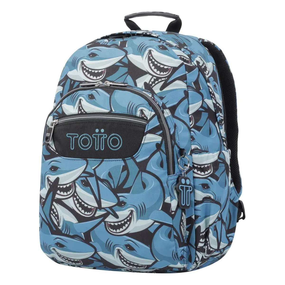TOTTO Material Escolar*- Mochila escolar adaptable a carro tiburones Acuareles