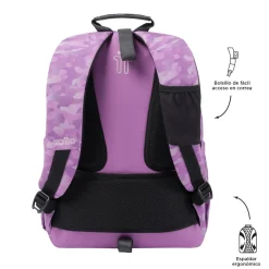 TOTTO Material Escolar*- Mochila escolar adaptable a carro camuflaje rosa Acuareles