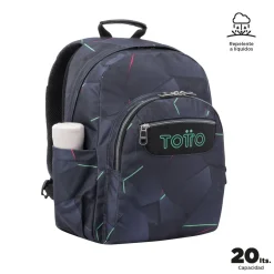 TOTTO Material Escolar*- Mochila escolar adaptable a carro fractal Acuareles