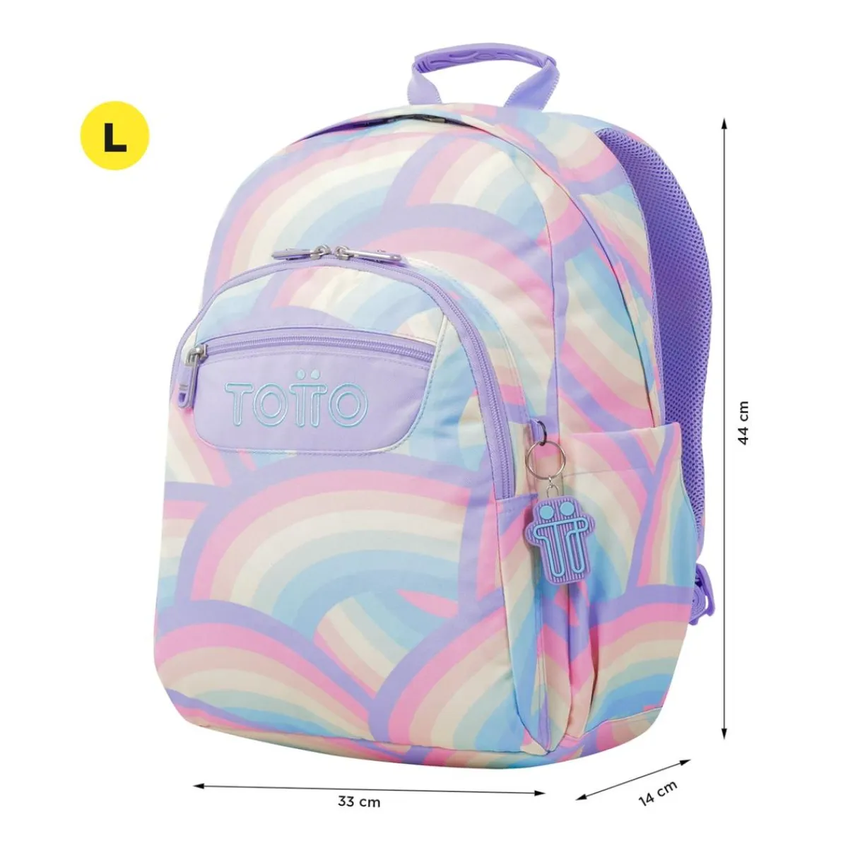 TOTTO Material Escolar*- Mochila escolar adaptable a carro arcoíris Acuareles