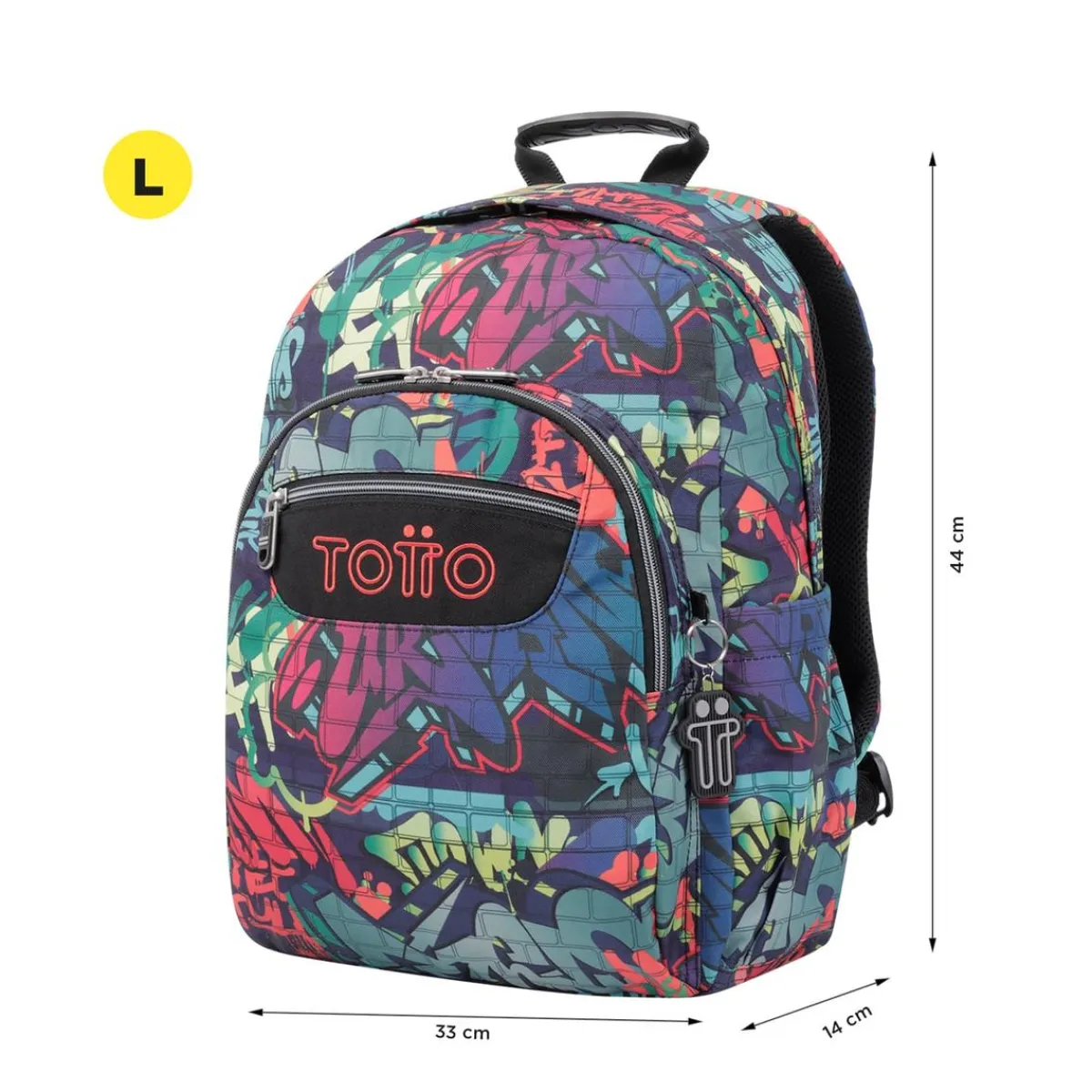 TOTTO Material Escolar*- Mochila escolar adaptable a carro graffiti Acuareles