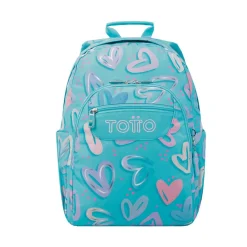 TOTTO Material Escolar*- Mochila escolar adaptable a carro corazones pintados Acuareles