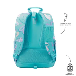 TOTTO Material Escolar*- Mochila escolar adaptable a carro corazones pintados Acuareles