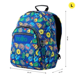 TOTTO Material Escolar*- Mochila escolar adaptable a carro Tello azul Acuareles