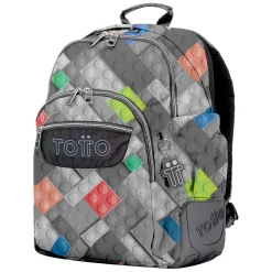 TOTTO Material Escolar*- Mochila escolar bloques Rayol