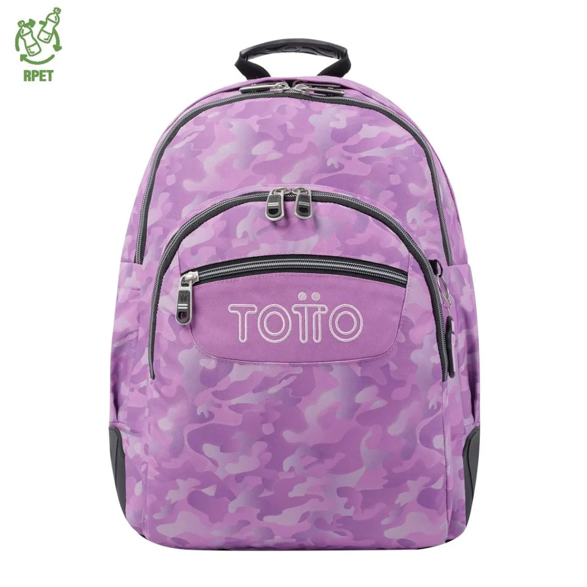 TOTTO Material Escolar*- Mochila escolar camuflaje rosa Crayoles