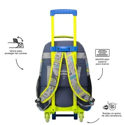 TOTTO Material Escolar*- Mochila escolar con ruedas grande Monark