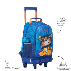 TOTTO Material Escolar*- Mochila escolar con ruedas pequeña Little Avatar