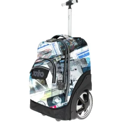 TOTTO Material Escolar*- Mochila escolar con ruedas postales y casetes Papel