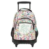 TOTTO Material Escolar*- Mochila escolar con ruedas Renglones - Flores