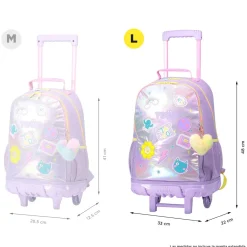 TOTTO Material Escolar*- Mochila escolar con ruedas grande Emojy