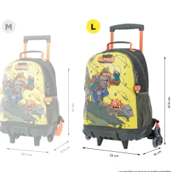TOTTO Material Escolar*- Mochila escolar con ruedas grande Brawlmaster