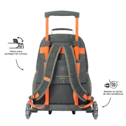 TOTTO Material Escolar*- Mochila escolar con ruedas grande Brawlmaster