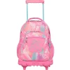 TOTTO Material Escolar*- Mochila escolar con ruedas Renglones - Rosa