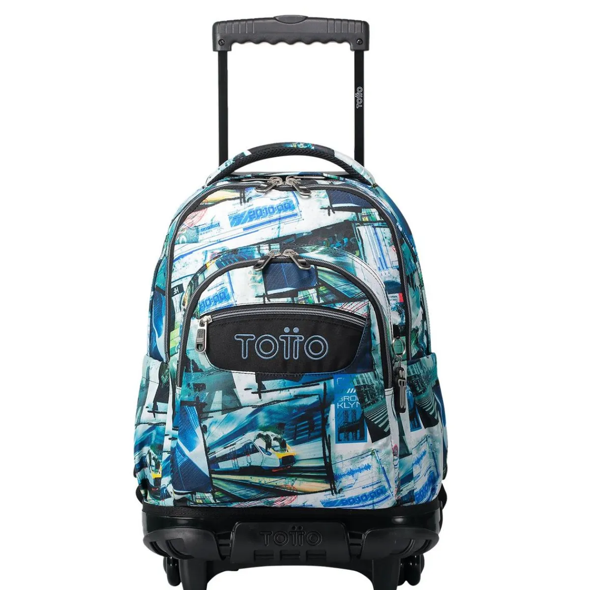 TOTTO Material Escolar*- Mochila escolar con ruedas postales y casetes Renglones