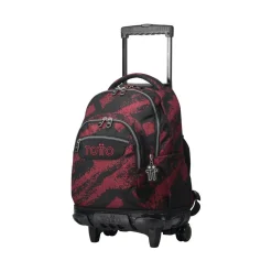 TOTTO Material Escolar*- Mochila escolar con ruedas tiza roja Renglones