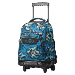 TOTTO Material Escolar*- Mochila escolar con ruedas tiburones Renglones