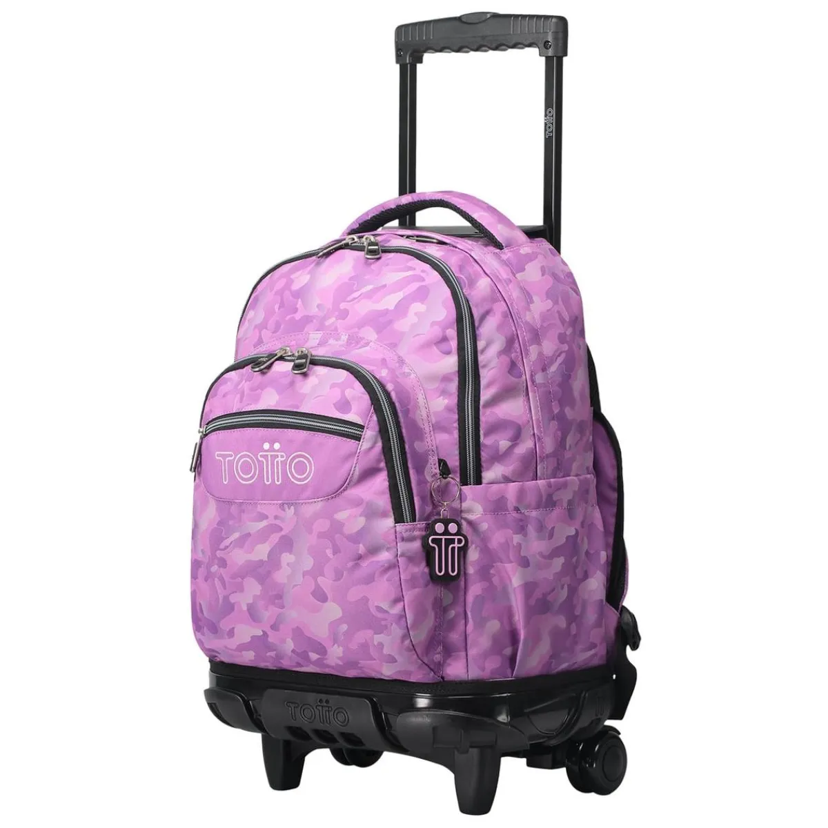 TOTTO Material Escolar*- Mochila escolar con ruedas camuflaje rosa Renglones