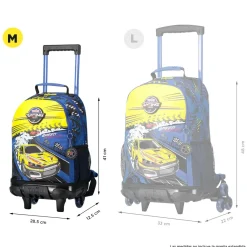 TOTTO Material Escolar*- Mochila escolar con ruedas mediana Velocity