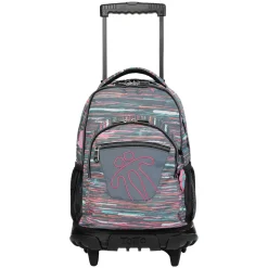 TOTTO Material Escolar*- Mochila escolar con ruedas Renglones multicolor Jaspeado