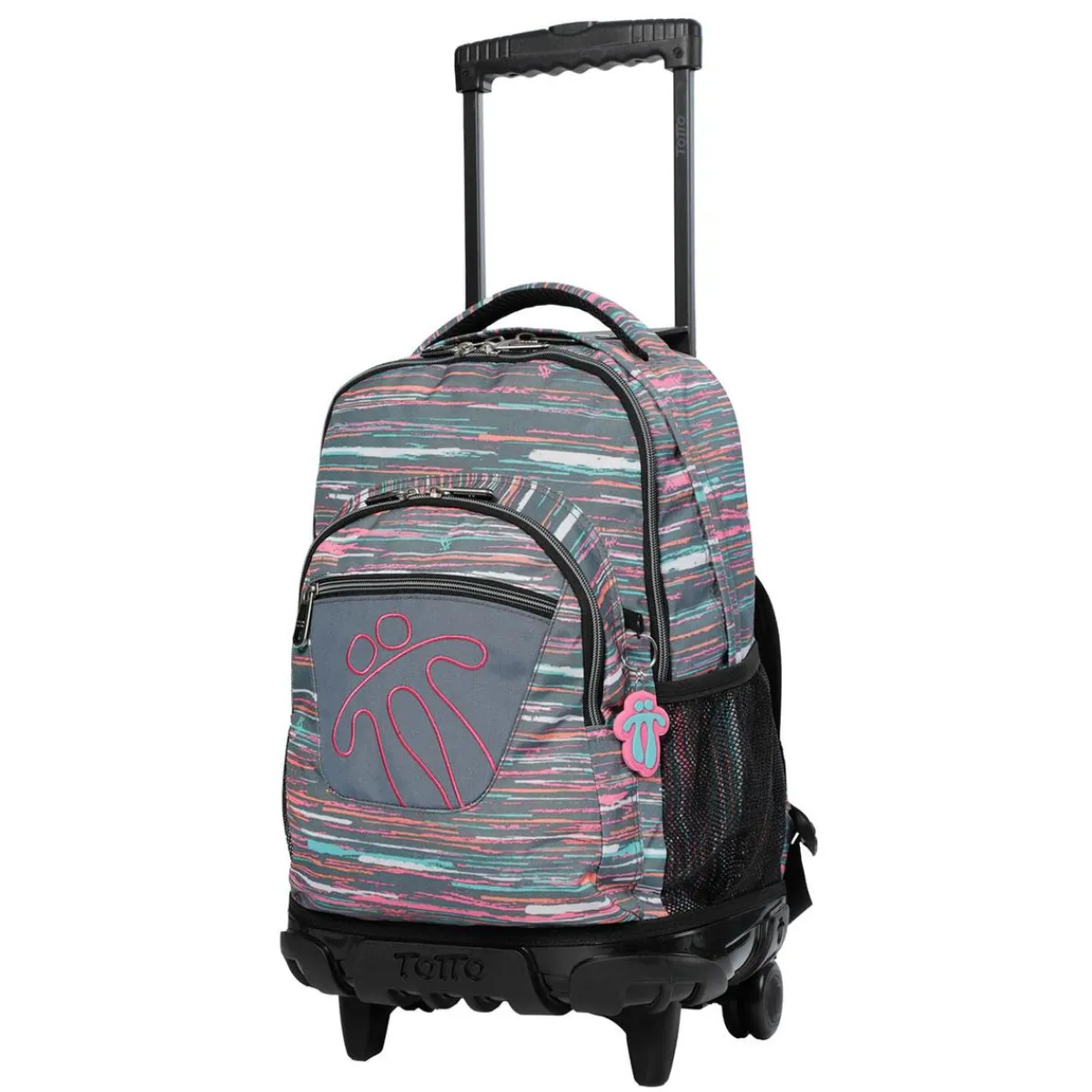 TOTTO Material Escolar*- Mochila escolar con ruedas Renglones multicolor Jaspeado